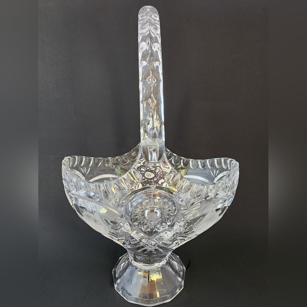 VINTAGE Lead Crystal Basket